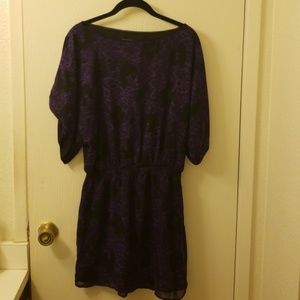 Jessica Simpson Purple/Black Print Dress M